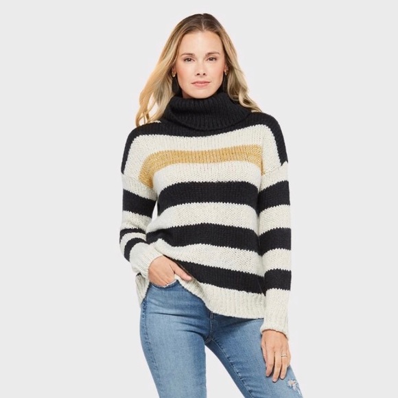 Evereve Sweaters Allison Joy Turtleneck Striped Sweater Poshmark
